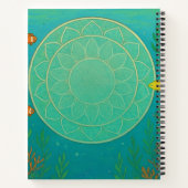 名前をカスタムするかわいい女の子の日本のマーメイドプリンセス ノートブック (裏面)