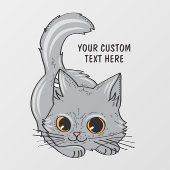 名前をカスタムするかわいい子猫 ウィンドウサイン (シート)