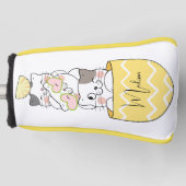 名前をカスタムするかわいい子猫 ゴルフヘッドカバー (正面)