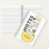 名前をカスタムするかわいい子猫 ノートブック (内側)