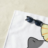 名前をカスタムするかわいい子猫 ビーチタオル (インサイチュ)