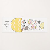 名前をカスタムするかわいい子猫 ヨガマット (正面(横))