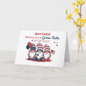 名前をカスタムするかわいい格言7月4日 カード (黄色い花)