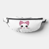名前をカスタムするかわいい猫顔 ファニーパック (レイダウン)