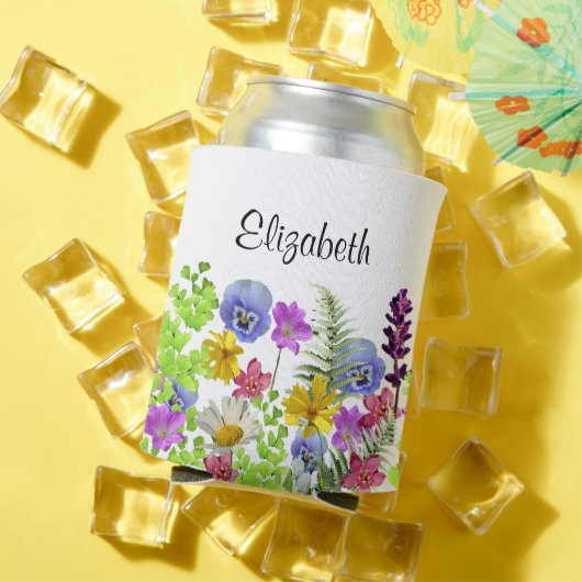 名前をカスタムするかわいらしの花 缶クーラー (インサイチュ 夏)