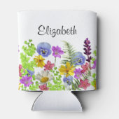 名前をカスタムするかわいらしの花 缶クーラー (裏面)