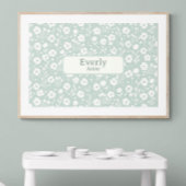 名前をカスタムするかわいらしデコール子供部屋ガールズルーム ポスター