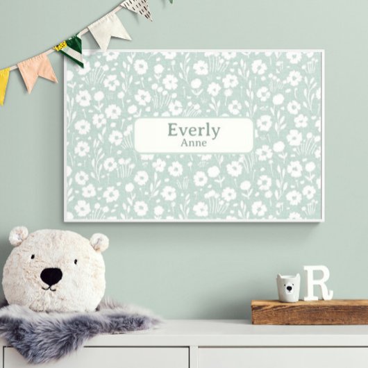 名前をカスタムするかわいらしデコール子供部屋ガールズルーム ポスター