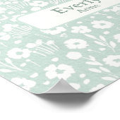 名前をカスタムするかわいらしデコール子供部屋ガールズルーム ポスター (角)