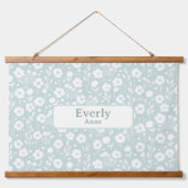 名前をカスタムするかわいらしデコール子供部屋ガールズルーム 吊り下げ型タペストリー (正面)