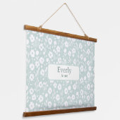 名前をカスタムするかわいらしデコール子供部屋ガールズルーム 吊り下げ型タペストリー (傾斜あり)