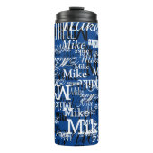 名前をカスタムするが全青で重なる タンブラー (正面)