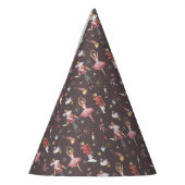 名前をカスタムするくるみクラッカーバレエバレリーナクリスマス パーティーハット (左)