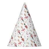 名前をカスタムするくるみクラッカーバレエバレリーナクリスマス パーティーハット (左)