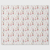 名前をカスタムするくるみクラッカーバレエバレリーナクリスマス ラッピングペーパー (フラット)