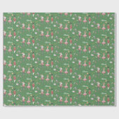 名前をカスタムするくるみクラッカーバレエバレリーナクリスマス ラッピングペーパー (フラット)