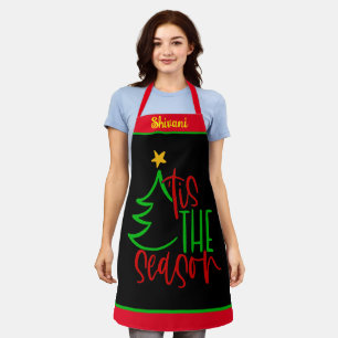 名前をカスタムするこの季節、かわいいクリスマスプレゼント エプロン