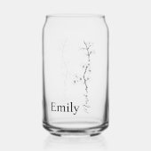 名前をカスタムするさくらんぼブロッサムマーチ誕生花 ガラス缶 (正面)