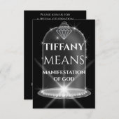 名前をカスタムするとはダイヤモンドの大学院の火花 招待状 (正面/裏面)