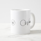 名前をカスタムするとイニシャルギフト | ノベルティ大型ジャンボ ジャンボコーヒーマグカップ (正面右)