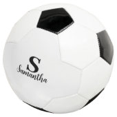 名前をカスタムするとイニシャルモノグラパーソナライズされたム サッカーボール (3/4)
