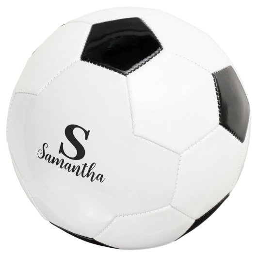 名前をカスタムするとイニシャルモノグラパーソナライズされたム サッカーボール (3/4)