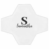 名前をカスタムするとイニシャルモノグラパーソナライズされたム サッカーボール (フラット)