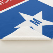 名前をカスタムするとイニシャルレッド、ホワイト、ブルー シェルパブランケット (3/4)