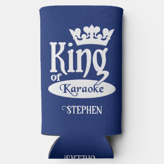 名前をカスタムするとカラオケキング スリム缶クーラー (裏面)