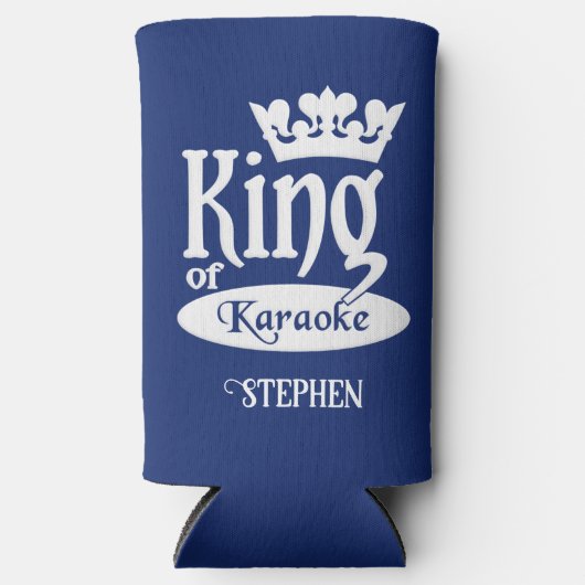 名前をカスタムするとカラオケキング スリム缶クーラー (正面)