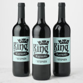 名前をカスタムするとカラオケキング ワインラベル (ボトル)