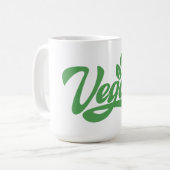 名前をカスタムするとカラービーガン コーヒーマグカップ (正面左)