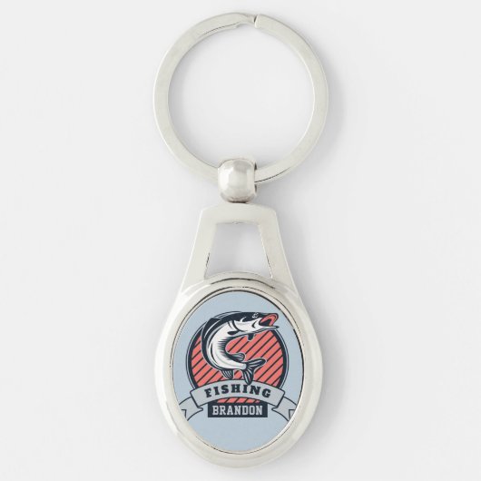 名前をカスタムするとカラーフィッシャーのキーチェーン キーホルダー (正面)