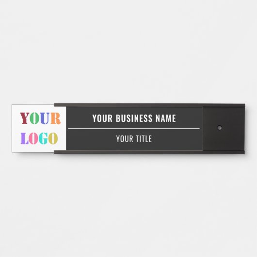 名前をカスタムするとタイトルドアのロゴ付き署名 サインプレート (正面)