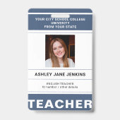 名前をカスタムするとフォトスクールの先生ID バッジ (Front)