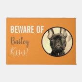 名前をカスタムするとフォトドッグ ドアマット (正面)