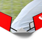 名前をカスタムするとフォトレッドスポーツのポスター ポスター (角)