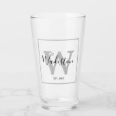 名前をカスタムするとモノグラムが確立 タンブラーグラス (正面)
