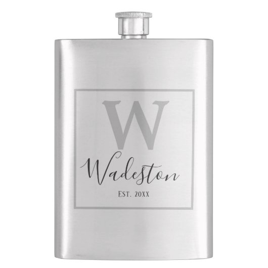 名前をカスタムするとモノグラムが確立 フラスク (正面)