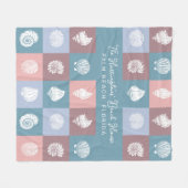 名前をカスタムするとロケーションの船首模様 フリースブランケット (正面(横))