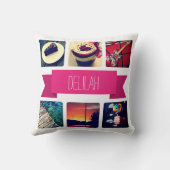 名前をカスタムすると写真のインスタグラム クッション (裏面)