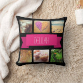 名前をカスタムすると写真のインスタグラム クッション (ブランケット)