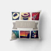 名前をカスタムすると写真のインスタグラム クッション (裏面)