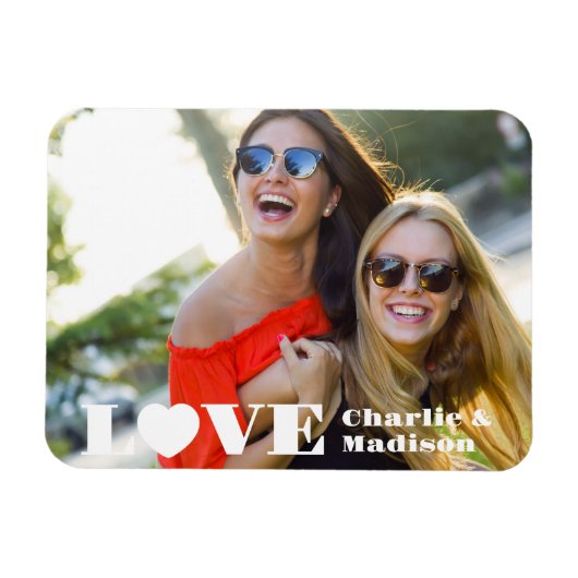 名前をカスタムすると写真のLOVE マグネット (横)