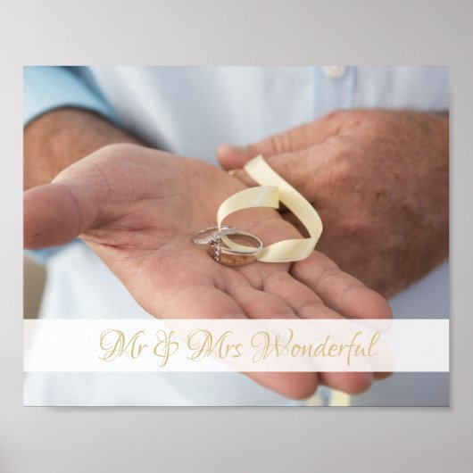 名前をカスタムすると写真結婚のポスター ポスター (正面)