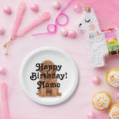 名前をカスタムすると写真誕生日 ペーパープレート (パーティー)