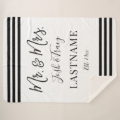 名前をカスタムすると姓ギフト夫妻 シェルパブランケット (正面(横))