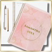 名前をカスタムすると年ピンクと金ゴールドプランナー プランナー手帳