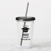 名前をカスタムすると年次の卒業 アクリルタンブラー (裏面)
