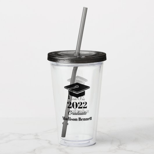 名前をカスタムすると年次の卒業 アクリルタンブラー (裏面)